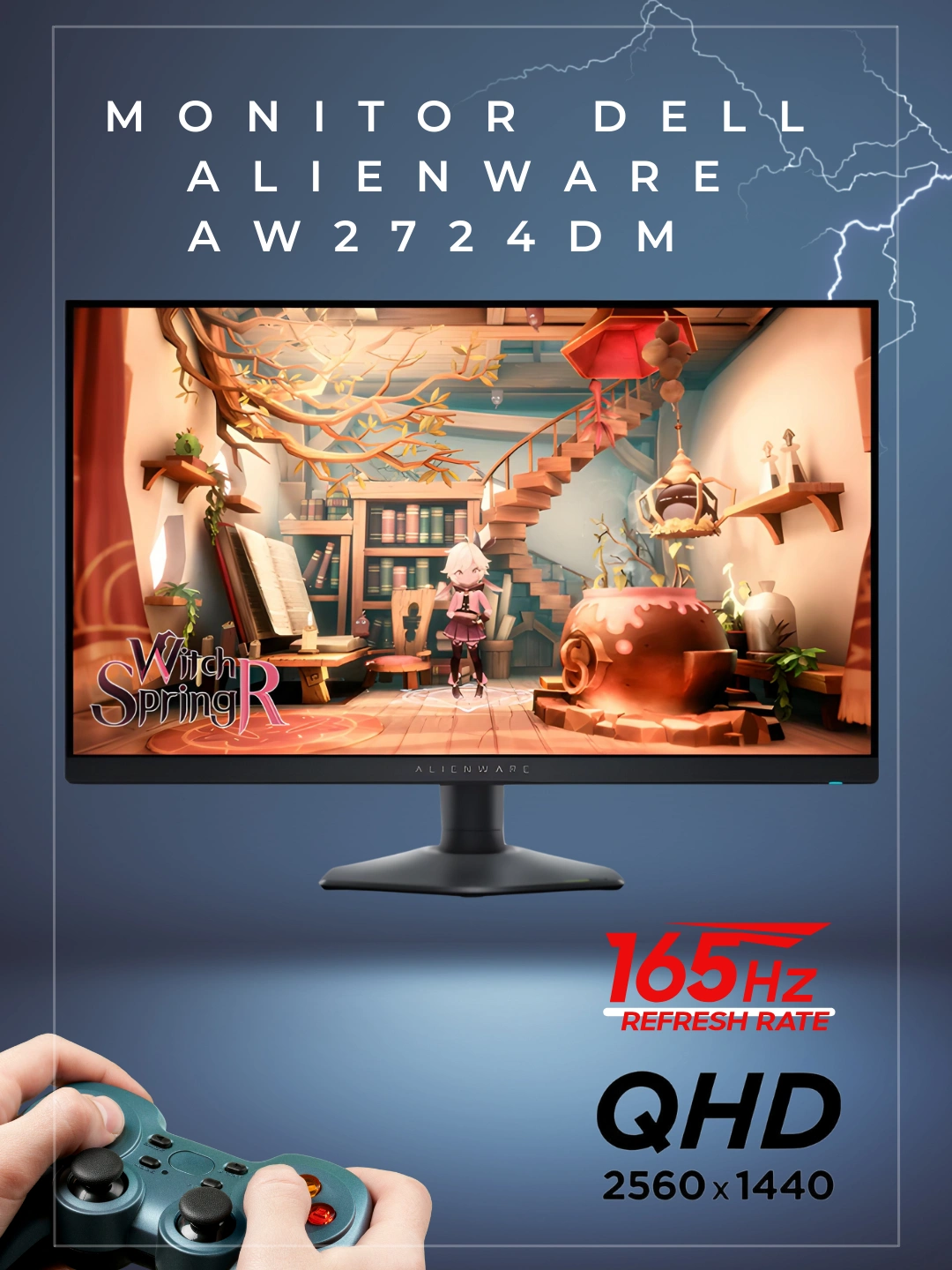 Монитор игровой DELL ALIENWARE AW2724DM, 180 Hz, QHD, GAMING за 12000000 сум по лучшей цене. Uzum Market