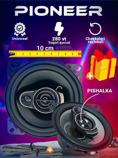 Резина Pioneer 2 х 10 см с резиновой окантовкой Matiz Spark Nexia 1-2 Damas Labo jiguli — AVTOMP3-10PLUS