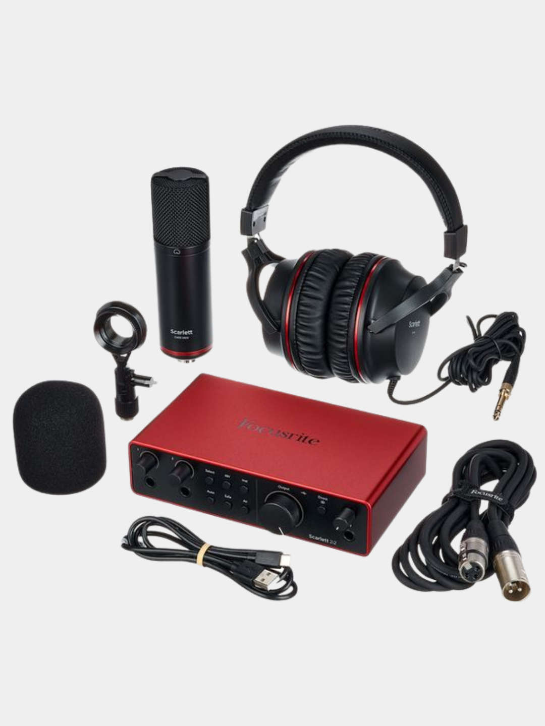 Профессиональный комплект для студии звукозаписи, Focusrite Scarlett 2i2 Studio 4th Gen - 