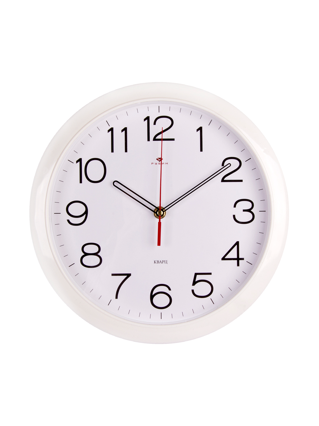 Ovozsiz dumaloq devor soati, diametri 29 sm, sovg'a sifatida batareya