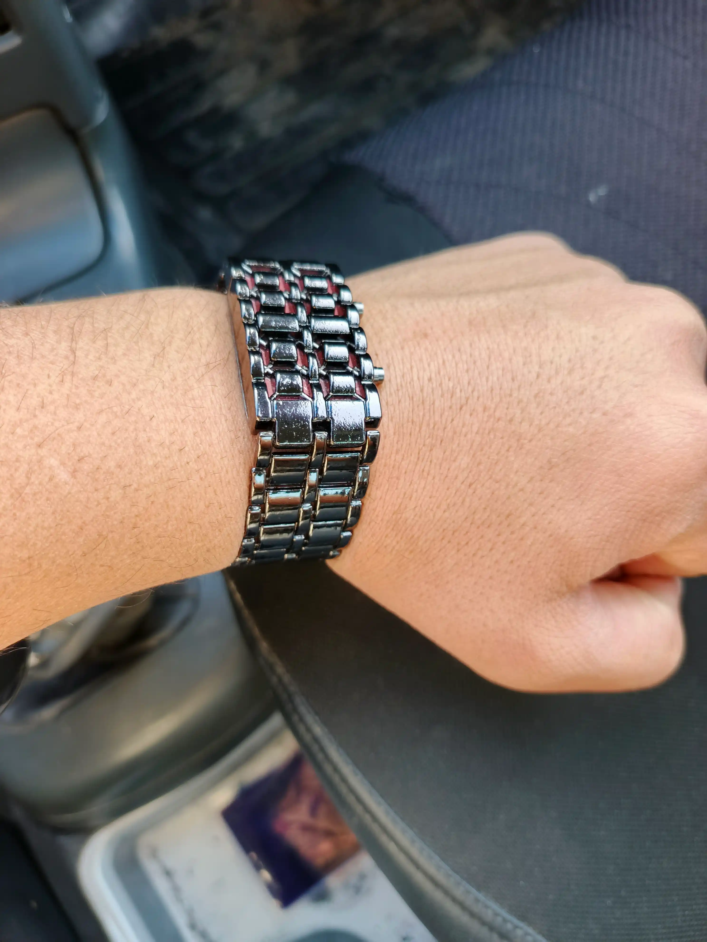 Часы браслет мужские, наручные, электронные с LED дисплеем
