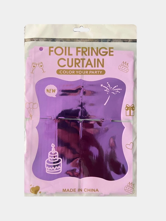 Folga materialidan katta kvadrat pardalar, tugilgan kun va dekoratsiyasi fotozonai 2x1 m