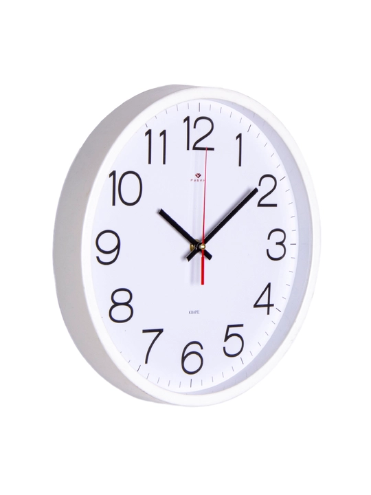 Devoriy soat, shovqinsiz, yumaloq, diametri 30 sm, batareyasi sovg‘a