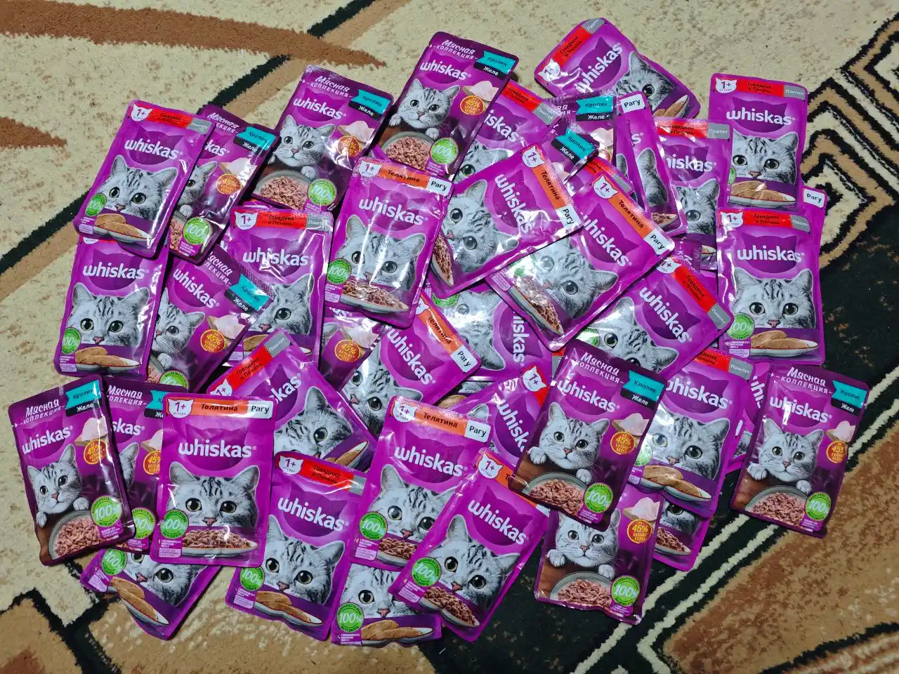 Whiskas Mushuklar uchun nam yem, buzoq go‘shtli ragu, 75 g