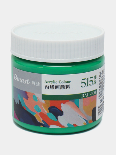 Bankadagi akril bo'yog'i Dmast Deli RA11-100-515 Light Green, 100 ml - 