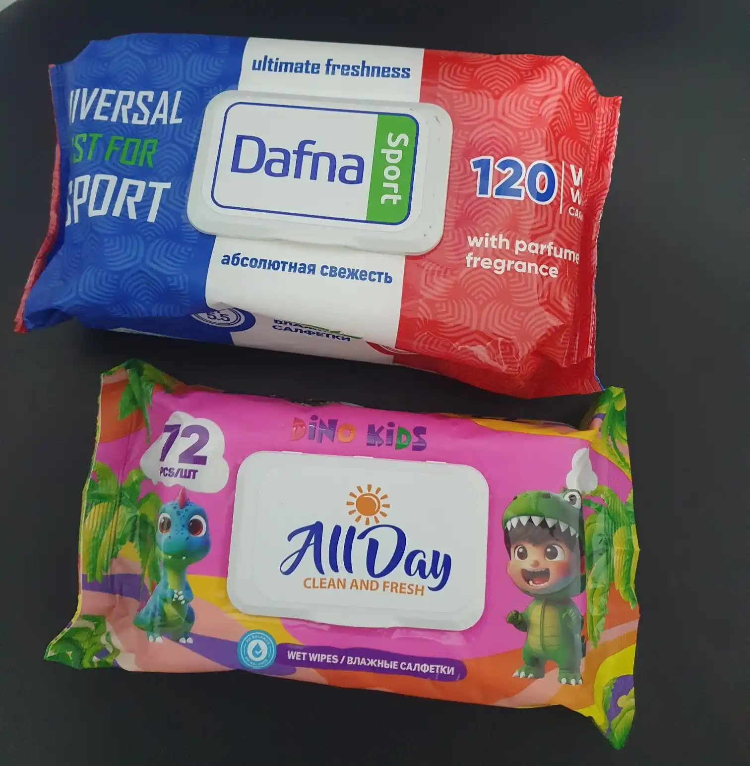 Nam salfetkalar, All Day Dino, 72 dona