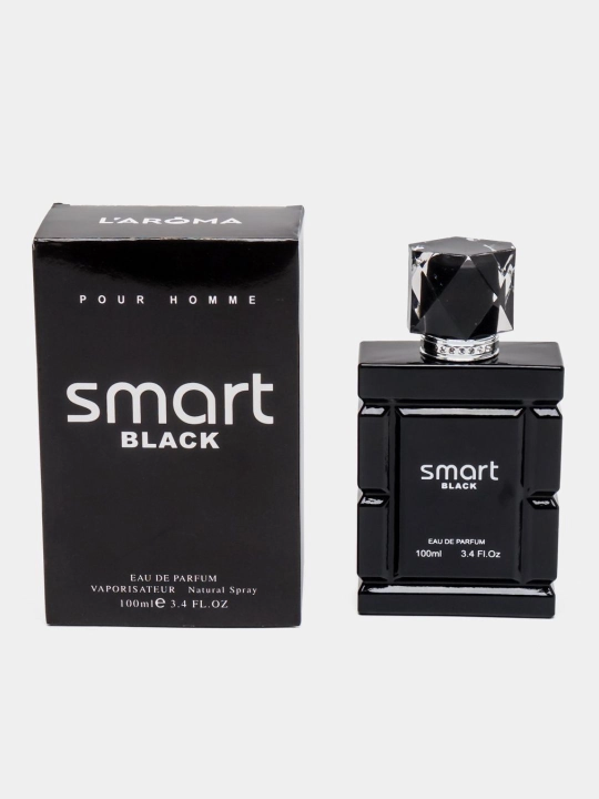 Erkaklar uchun parfyumlangan suvi Smart Black, 100 ml, qora  - 