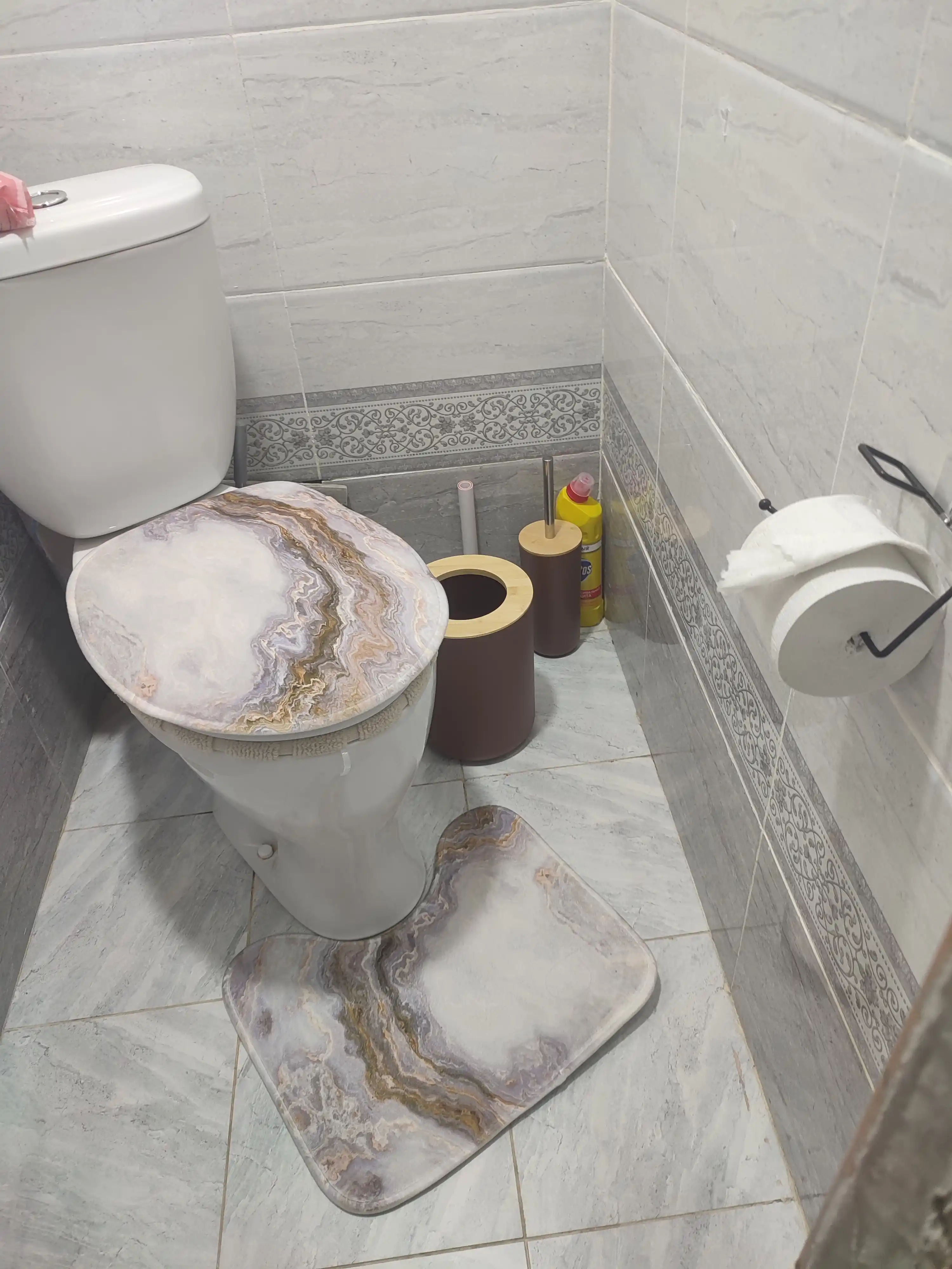 Набор аксессуаров для ванной комнаты FORRIS HOME 6 предметов: мыльница, дозатор, ершик