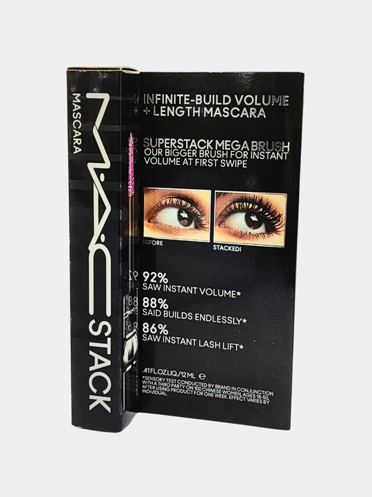 Тушь для объема и длины ресниц MAC Stack Infinite-Build Volume Length Mascara Black, 12 мл