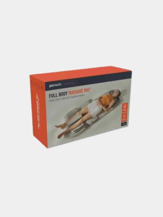 Матрас для массажа всего тела Porodo Smart Heat & MultipleMassage Modes, серый