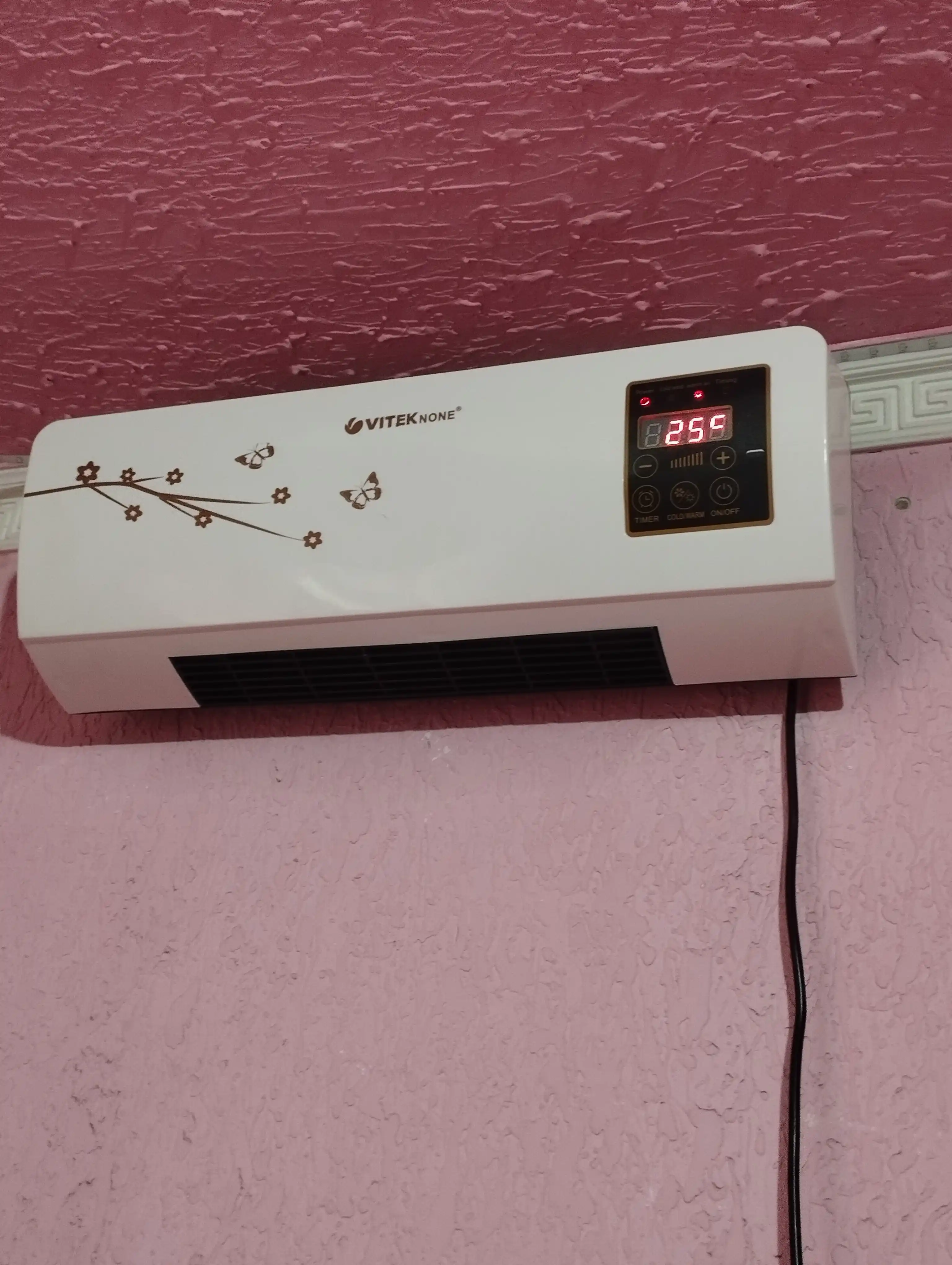 Devorga o'rnatiladigan elektr isitgich — ixcham, xona, ofis va do'kon uchun