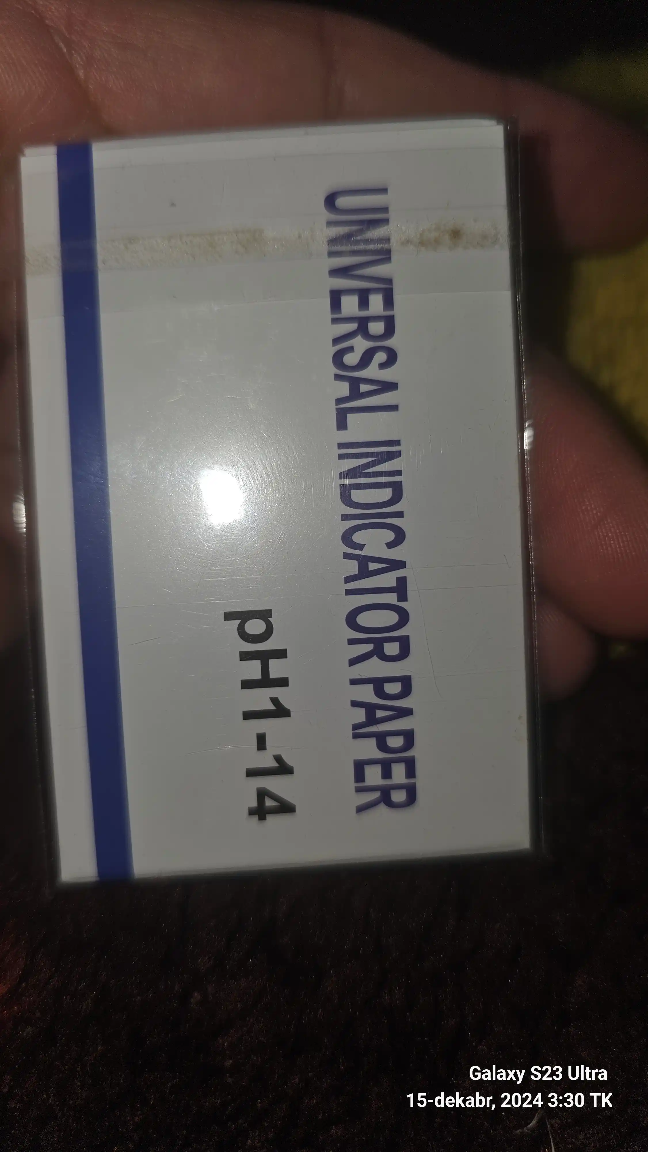 PH - test chiziqlari 1 - 14, qog'oz, lakmus