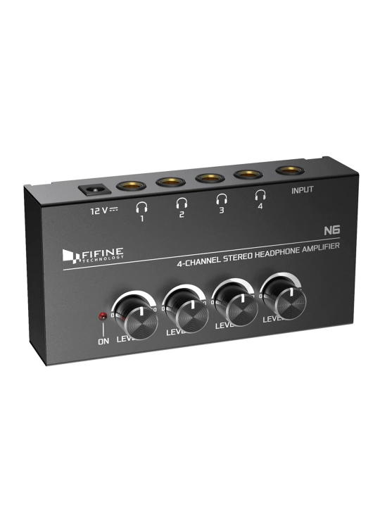 Fifine N6 professional, audio, stereo, gitara, Hifi quvvat kuchaytirgichi, naushnik ovozi - 