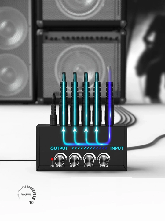 Fifine N6 professional, audio, stereo, gitara, Hifi quvvat kuchaytirgichi, naushnik ovozi