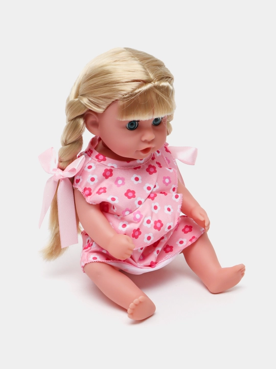 Bolalar interaktiv qo'g'irchoq, pups, ovqatlaning, shishadan ichadi, deydi idishda, deydi