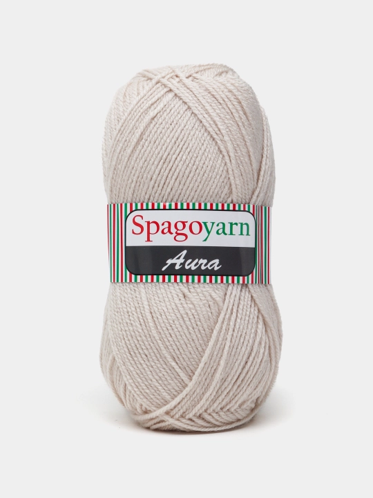 Toqish uchun ip Spagoyarn Aura, bir xil rangli