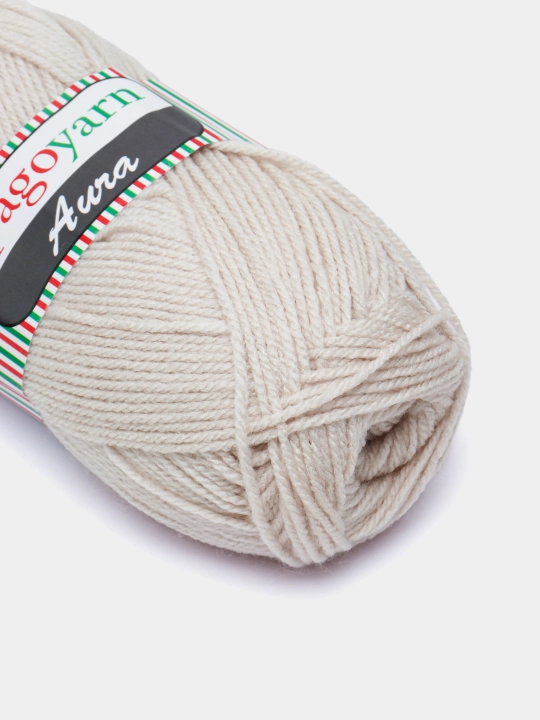 Toqish uchun ip Spagoyarn Aura, bir xil rangli