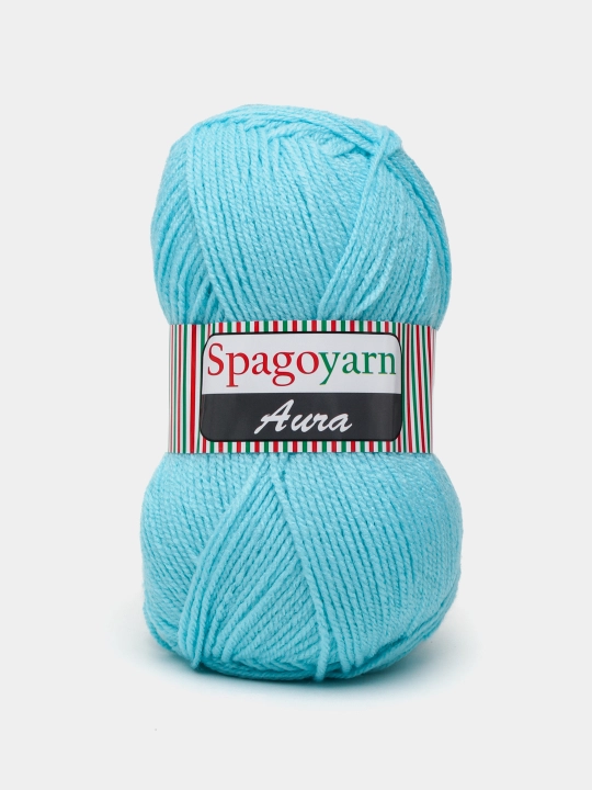 Toqish uchun ip Spagoyarn Aura, bir xil rangli