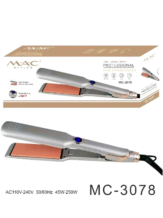 Professional dazmol MAC Stayler MC-3078, soch tekislovchi, LCD displeyli - 