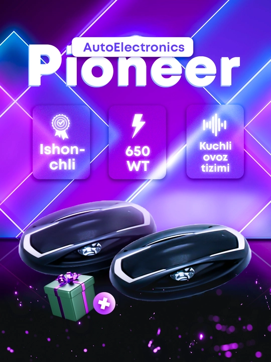 Kolonkalar Pioneer  650 Vt TS 6957 2 dona, ovozi yaxshi qizil - 
