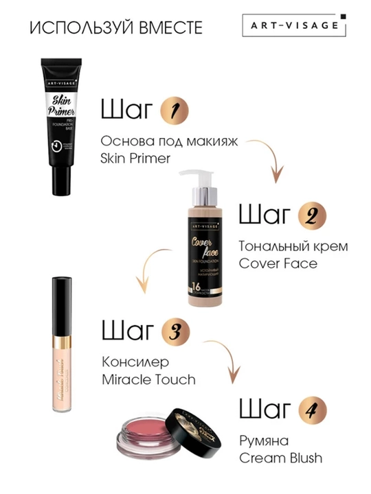 Основа под макияж "SKIN PRIMER" ART VISAGE - 25мл