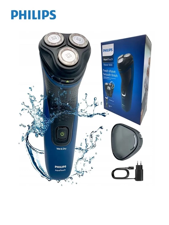 Электробритва Philips S1121, 3 бреющих элемента, для сухого и влажного бритья