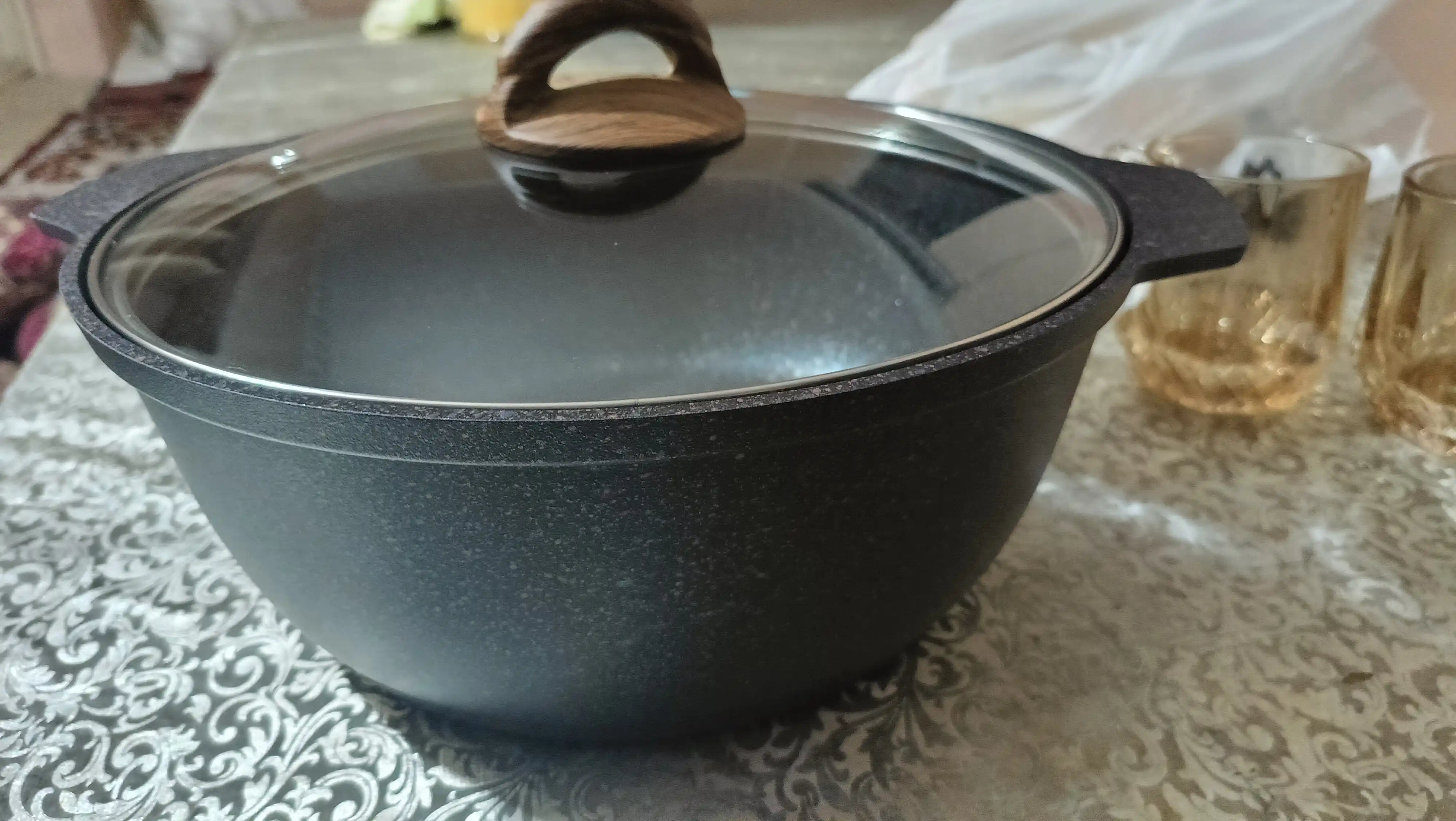 Кастрюля-жаровня Kukmara Granit Ultra 3 / 4 / 5 л (Цвет-Blue)