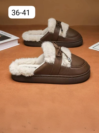 Тапочки для женщин мюли — UYWAY-MYULI-ТЕМНКОР-38X39