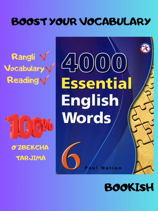 4000 essential english words 1, 2, 3, 4, 5, 6, Uzbek translations