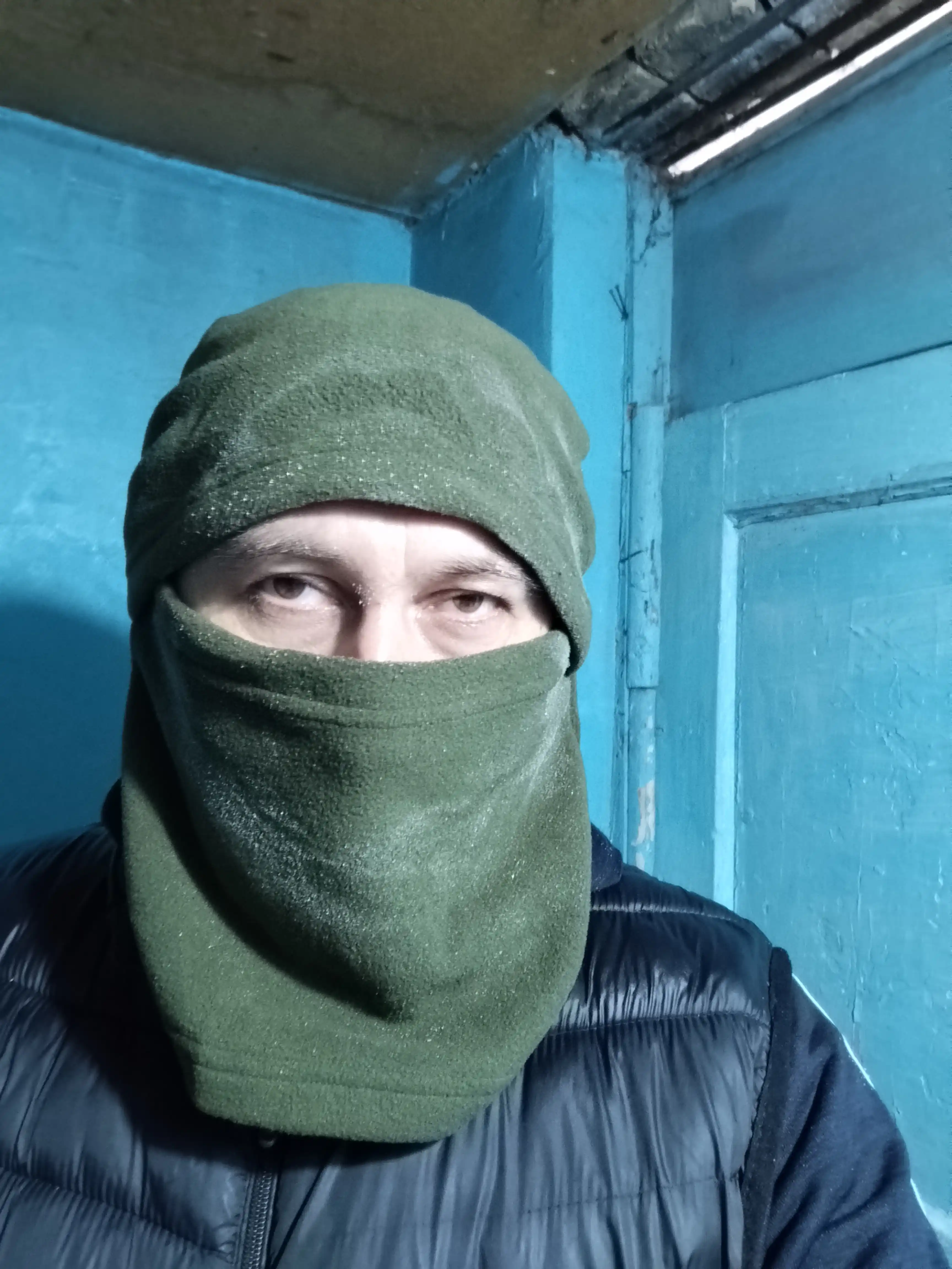 Балаклава зимняя, флисовая, маска для лица