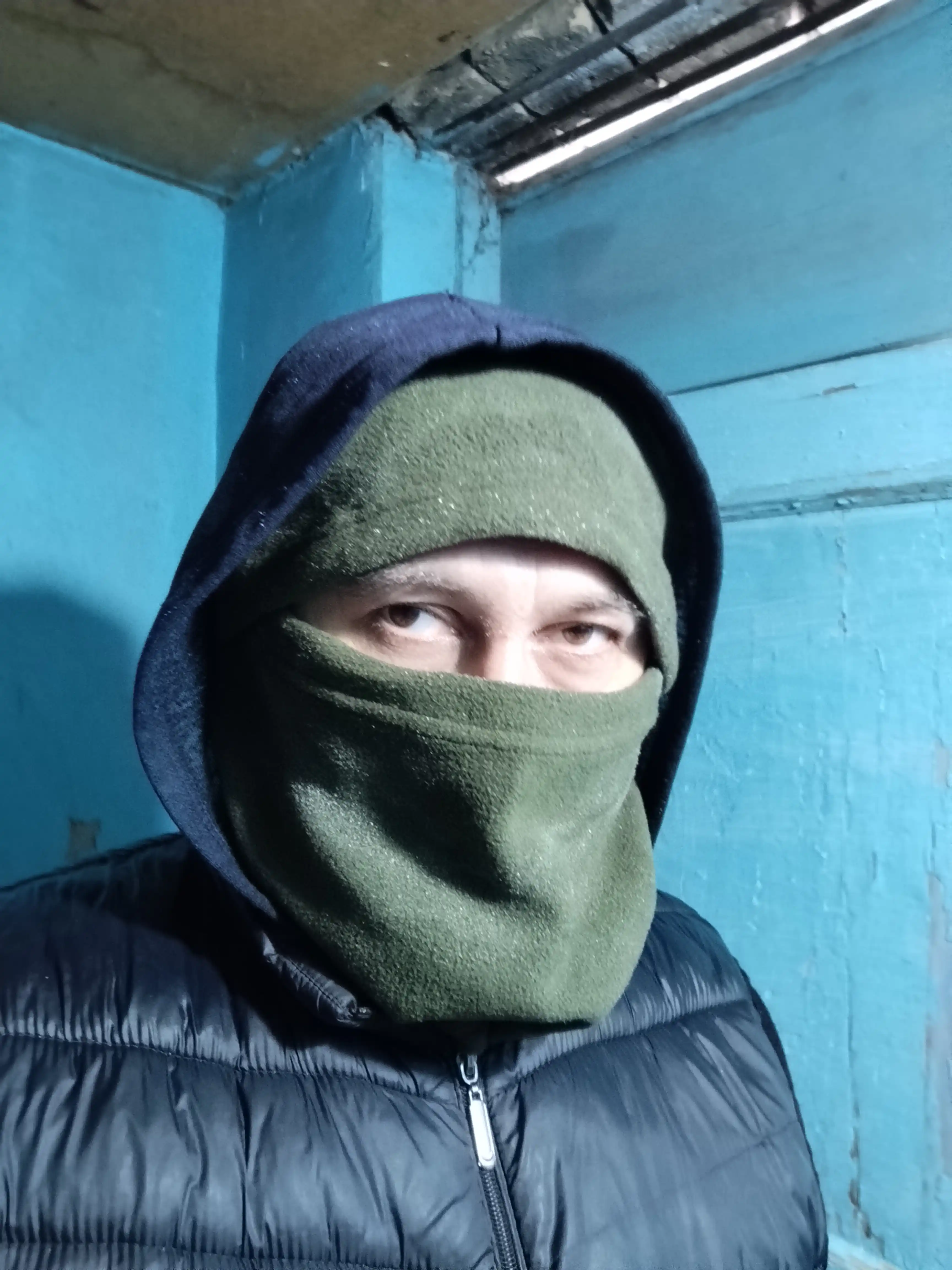 Балаклава зимняя, флисовая, маска для лица