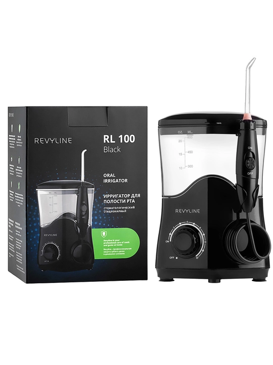 Statsionar irrigator Revyline RL 100 og‘iz bo‘shlig‘i uchun 600 ml 10 rejim