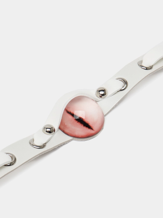 Choker, bo'yniga ko'zlar bilan marjon, yonuvchan ko'zlar - 