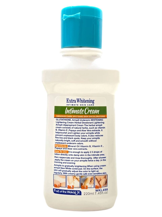 EXTRA WHITENING ayollar tanasi uchun ajoyib hushboylantiruvchi krem 220 ml