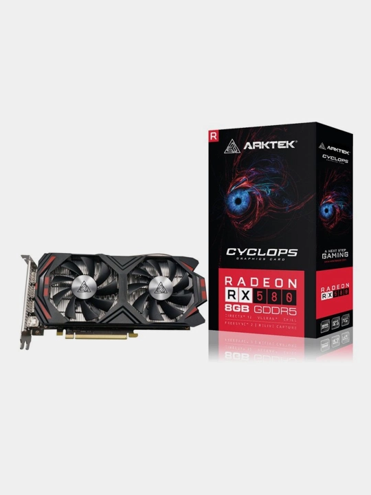 Игровая видеокарта Arktek ATI Radeon RX580, 8ГБ, 256Бит GDDR5 - 