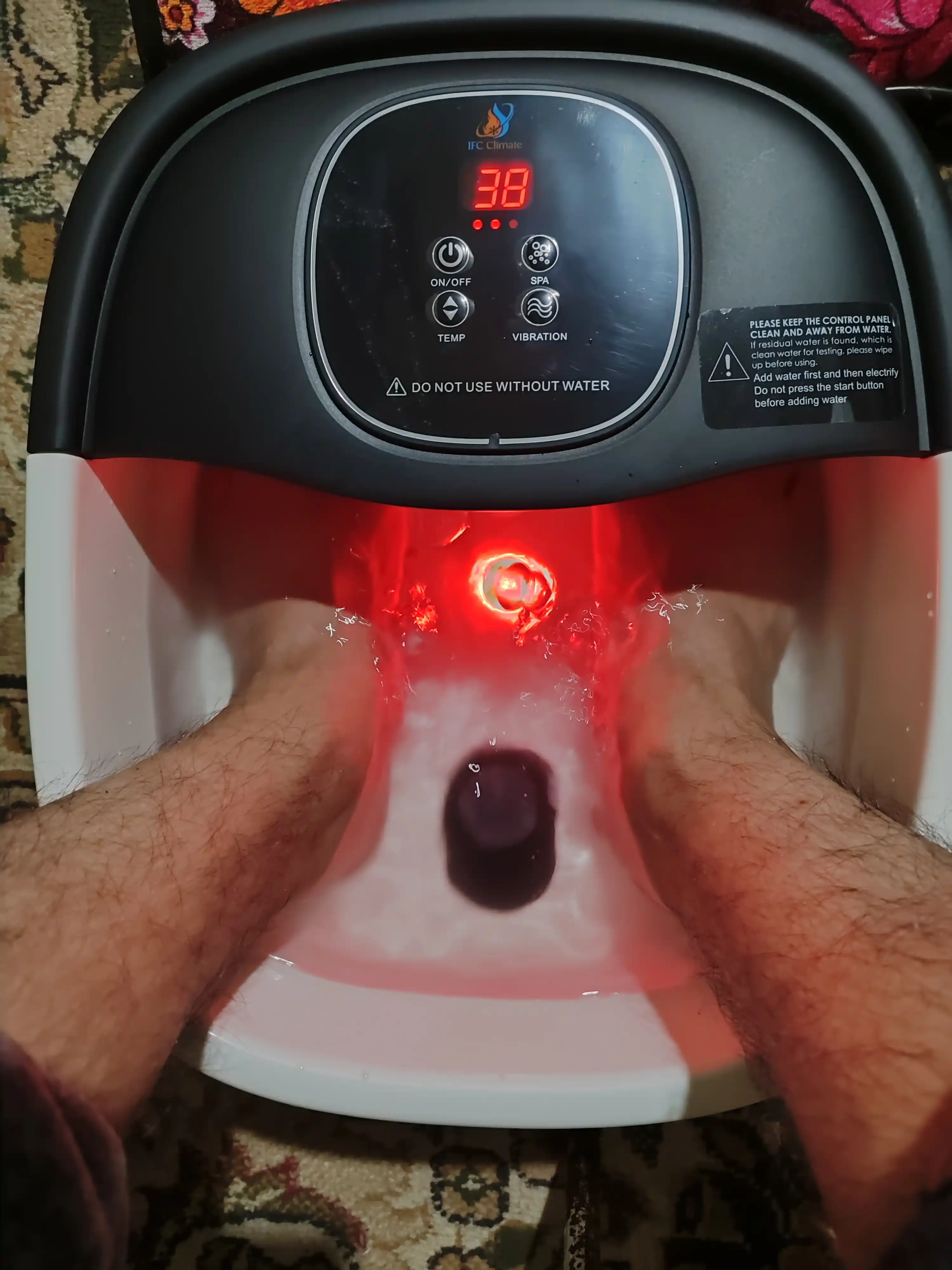 IFC isitish, tebranish, roliklar va pemzali oyoq gidromassaji, uy SPA