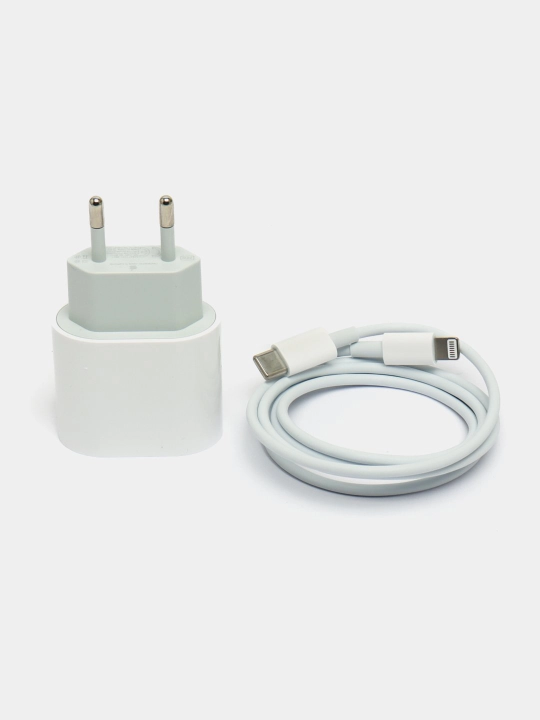 Адаптер и кабель быстроq зарядки для iPhone 16 Pro MaxType-C/USB-C Lightning, 25 Вт