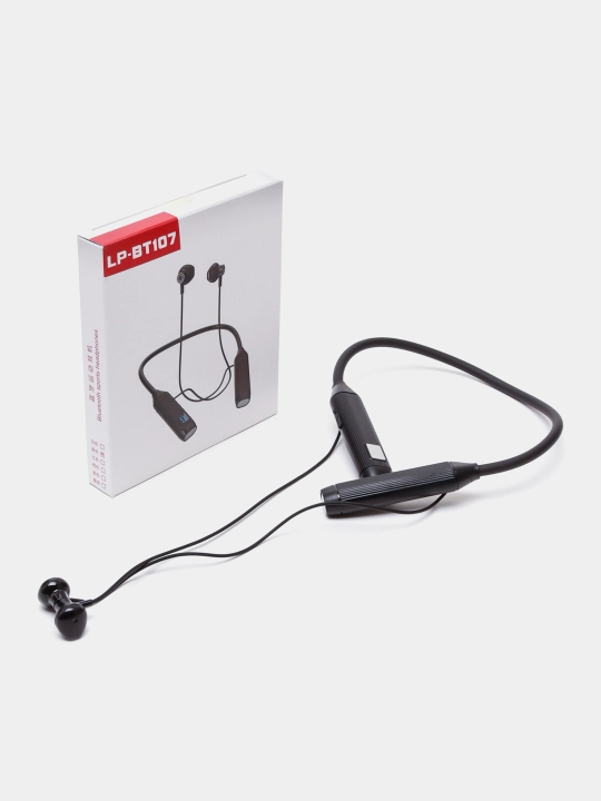 Simsiz sport minigarnituralari, bo'yin jantali, raqamli displey, Bluetooth BT-107, magnit