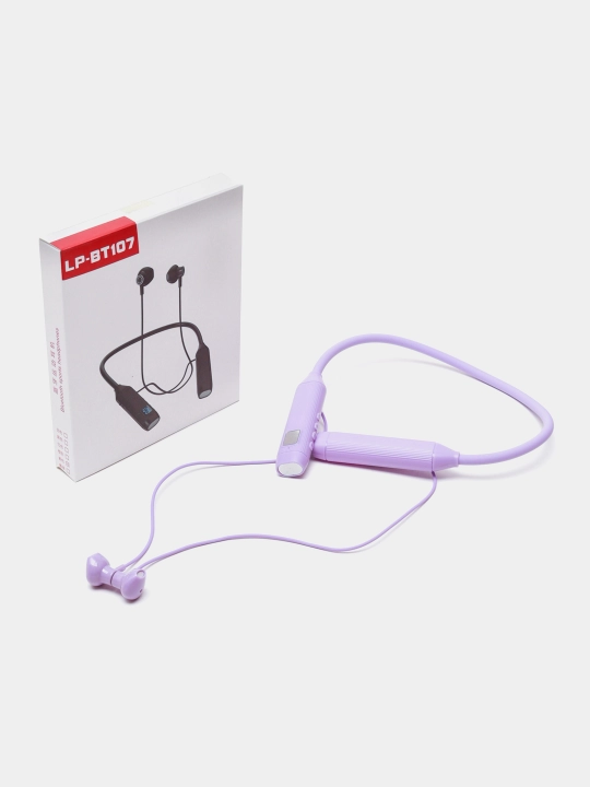 Simsiz sport minigarnituralari, bo'yin jantali, raqamli displey, Bluetooth BT-107, magnit