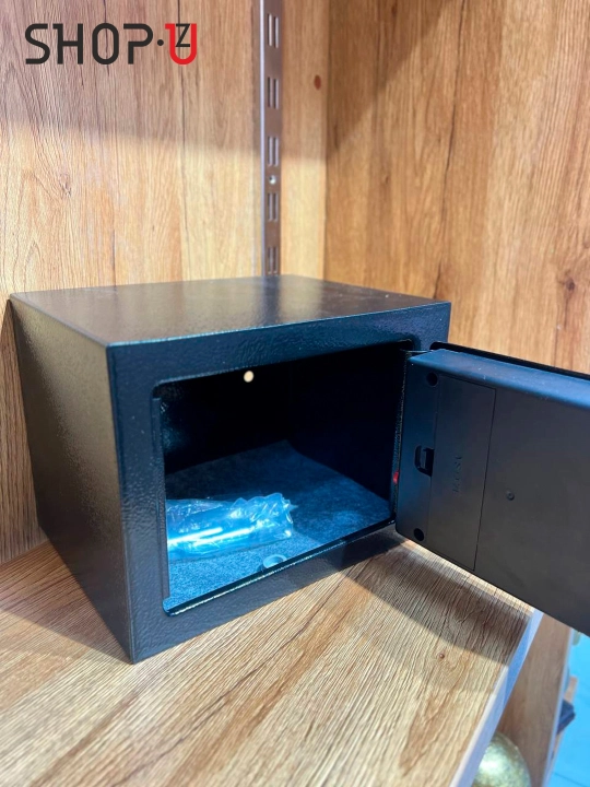 Uy va ofis uchun elektron seyf, metaldan, kaliti bilan, kod va parol o'rnatsa bo'ladi