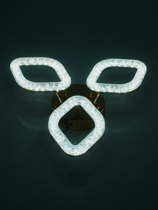 LED shift qandil, pultli yorug‘lik diodli qandil, 3 rejimli, kristalli, oshxona uchun