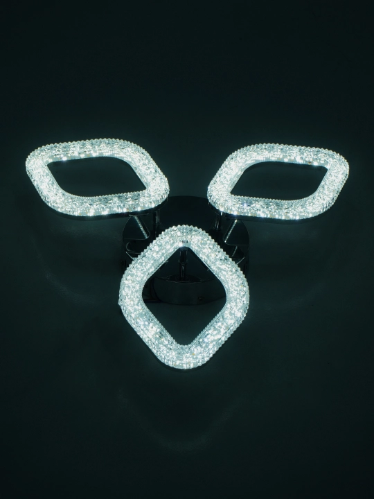 LED shift qandil, pultli yorug‘lik diodli qandil, 3 rejimli, kristalli, oshxona uchun