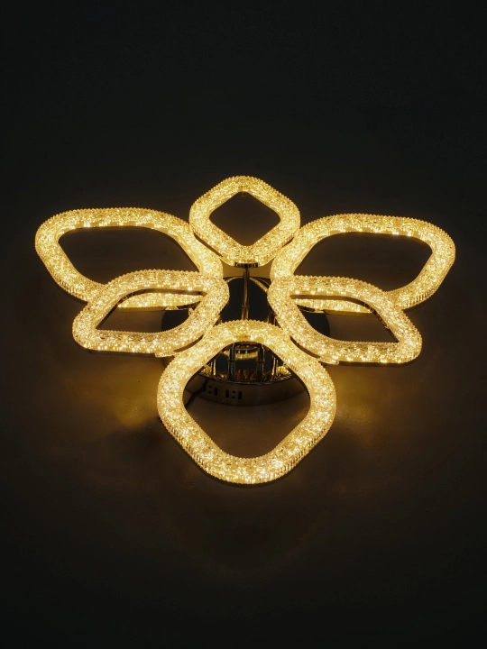 LED shift qandil, pultli yorug‘lik diodli qandil, 3 rejimli, kristalli, oshxona uchun