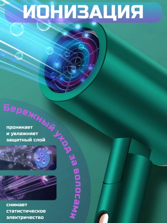 Профессиональный фен для волос, ионический, для сушки и укладки волос
