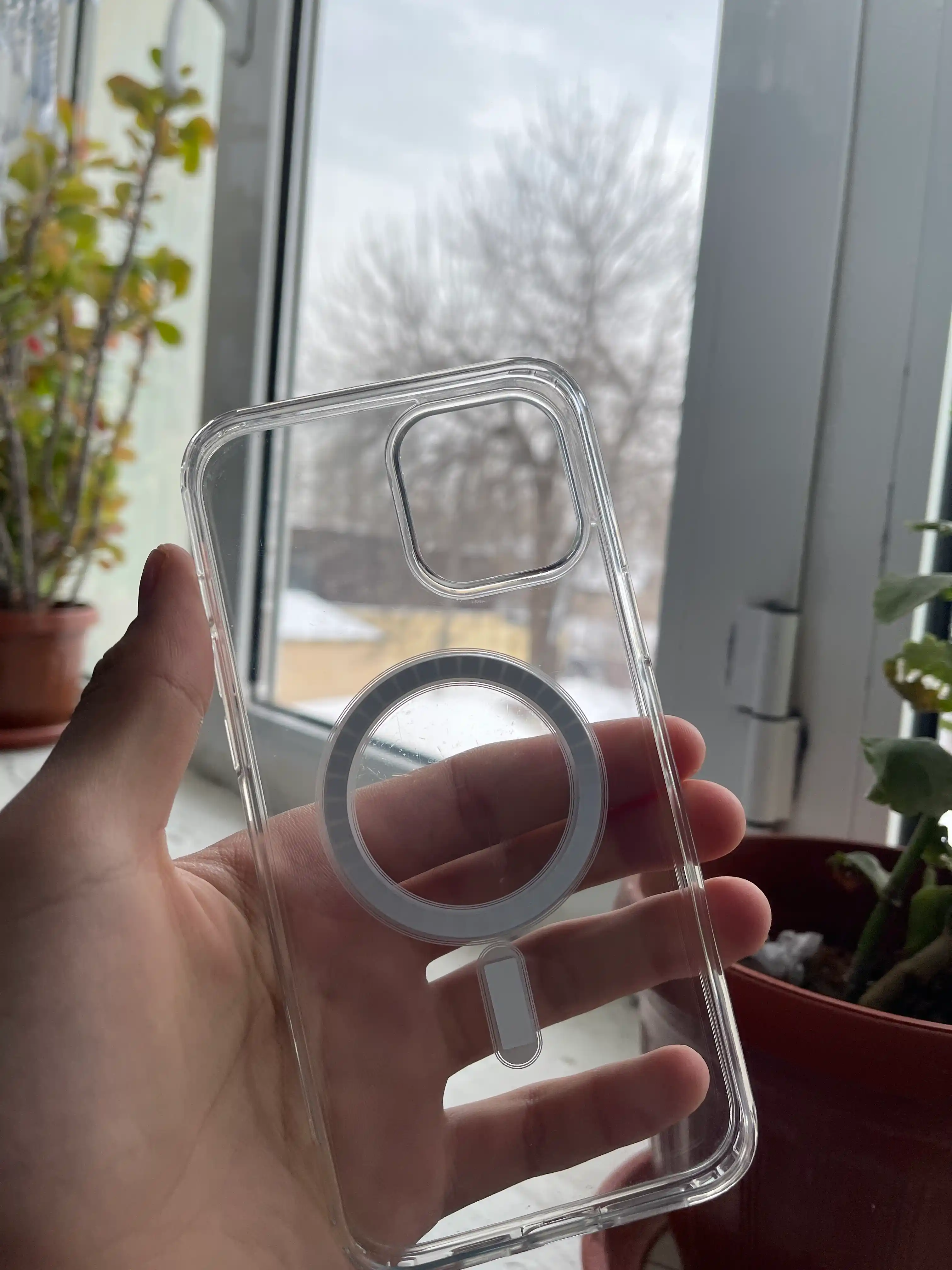 Чехол MagSafe для iPhone 7, 8, SE, XR, 11, 12, 13, 14, 15, 16 Pro, Max, Plus, mini, прозрачный, силиконовый