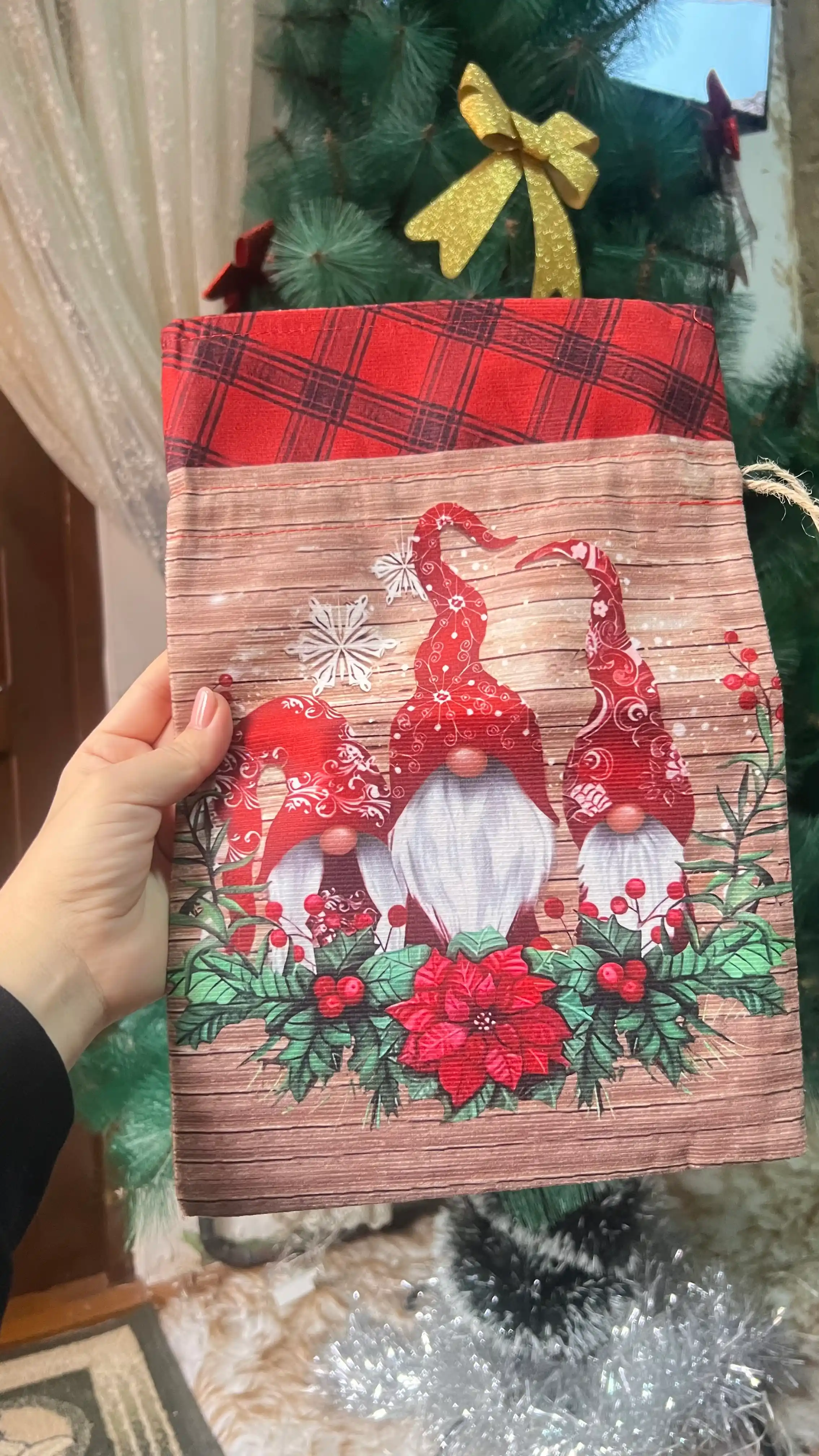 Yangi yil sovg'a sumkasi, qalin material