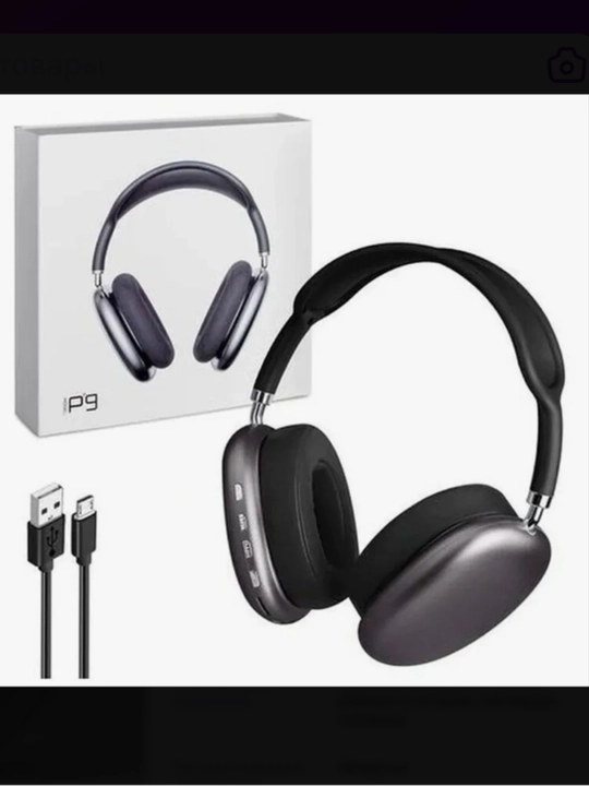 Simsiz Bluetooth quloqchinlar P9, to‘liq o‘lchamli, mikrofonli