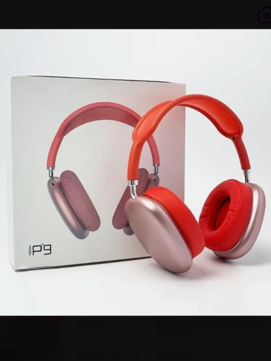 Simsiz Bluetooth quloqchinlar P9, to‘liq o‘lchamli, mikrofonli