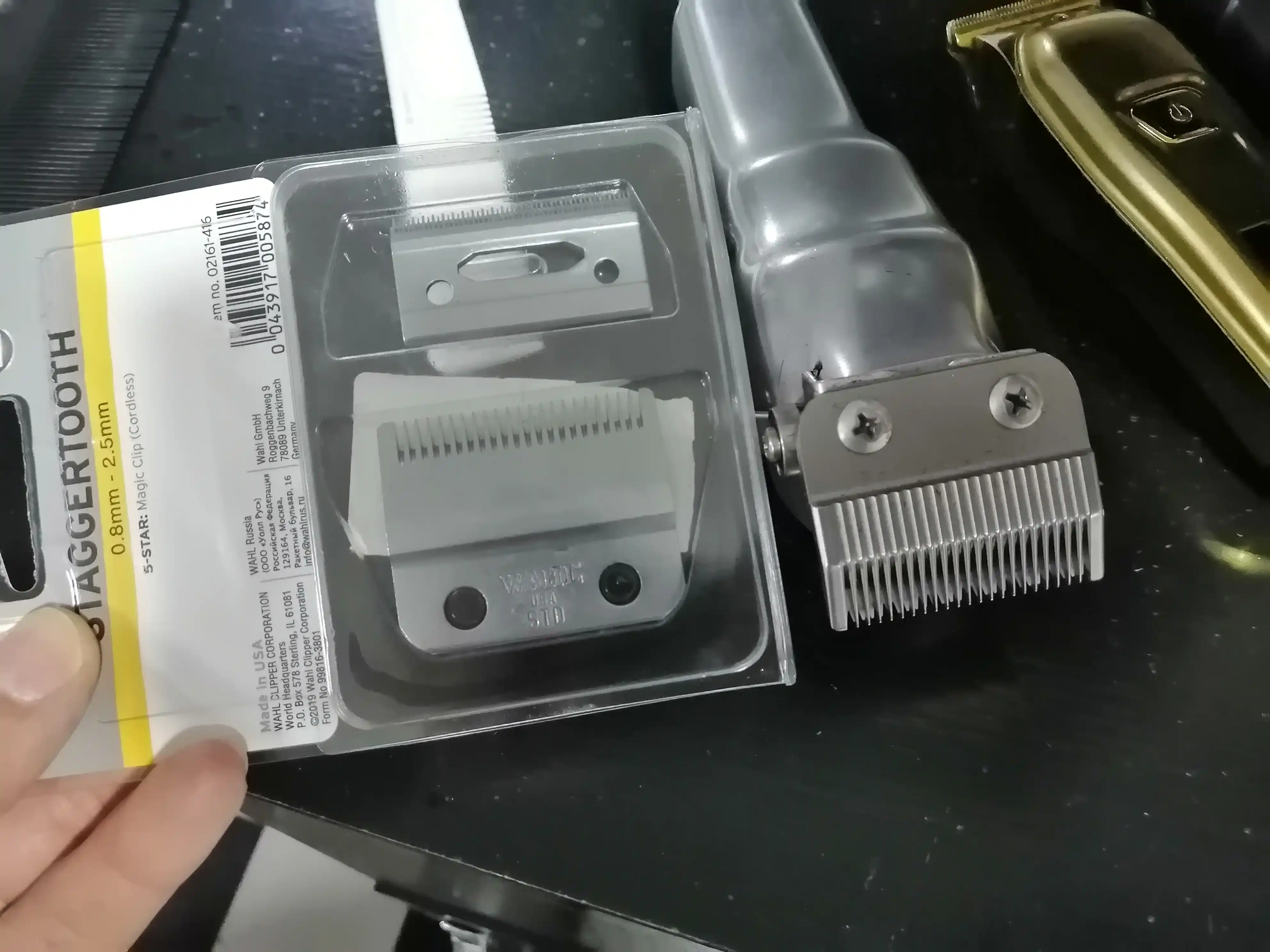 Wahl Staggertooth Blade 02161-416, Magic Clip Simsiz mashinkalari uchun 08148, 0.8-2.5 mm