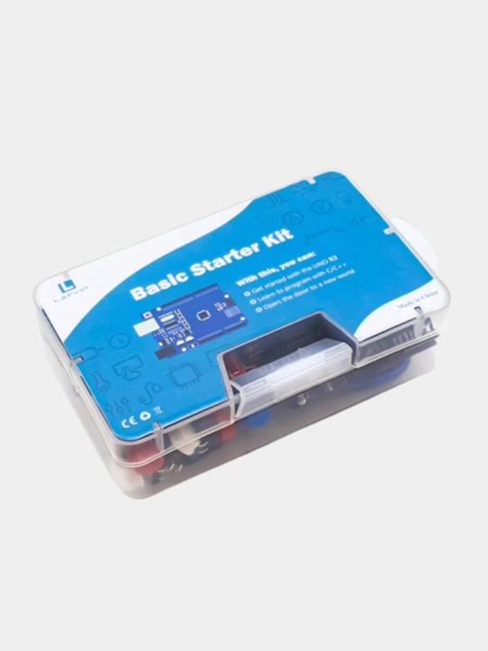 Starter Kit Arduino Uno R3 uchun: diodlar, sensorlar, plata, USB va boshqa qismlar DIY
